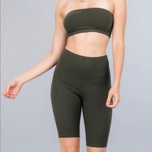 ❗️SOLD OUT❗️ Green Shorts Lounge Set